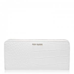 Ted Baker Stelyys Exotic Croc Print Mantinee Purse - ivory