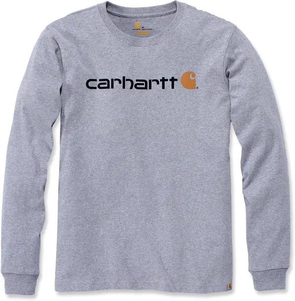 Carhartt EMEA Workwear Signature Graphic Core Logo Longsleeve, grey, Size XL