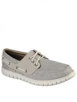 Skechers Moreway Boat Shoes - Grey, Size 6, Men