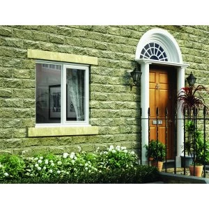 Wickes White Timber Casement Window - RH Side Hung and Fixed Lite 1195 x 1195mm