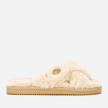 Michael Kors Womens Lala Slide Slippers - Camel - UK 6