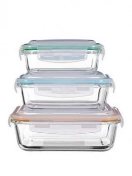 Premier Housewares Freska Glass Containers ; Set Of 3