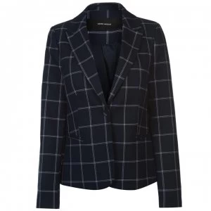 Vero Moda Vero Moda Bell Midi Check Blazer Ladies - Night Sky