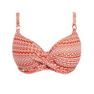 Fantasie Sidari wrap front full cup bikini top Orange