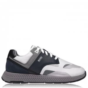 Hugo Boss Titanium Runner Trainers White/Navy 460 Men