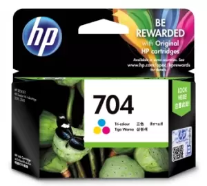 HP 704 Tri Colour Ink Cartridge