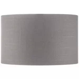 Loops - Lamp Shade - Charcoal Fabric & Bright Nickel Plate - 40W E27 or B22 gls - e10222