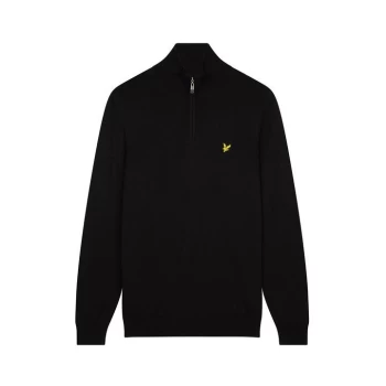 Lyle and Scott Golf Zip Top - Black