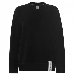 Calvin Klein Velvet Sweatshirt - BLACK