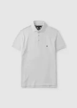 Tommy Hilfiger Mens 1985 Slim Polo In White