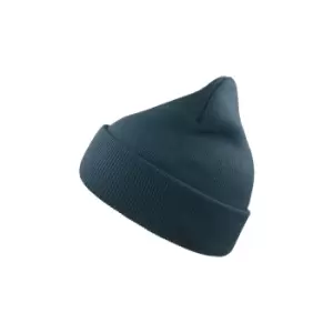 Atlantis Wind Double Skin Beanie With Turn Up (One Size) (Petrol)