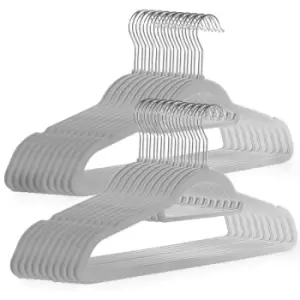 Velvet Coat Hangers Grey - Pack of 50 M&amp;W