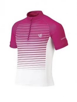 Dare 2b Go Faster Pink Girls Cycling Jersey - Pink, Size 5-6 Years