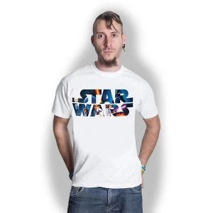 Star Wars - Space Montage 3. Unisex XX-Large T-Shirt - White