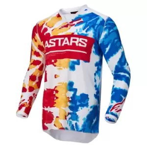 Alpinestars Racer Squad Jersey White Red Yellow Turquoise M