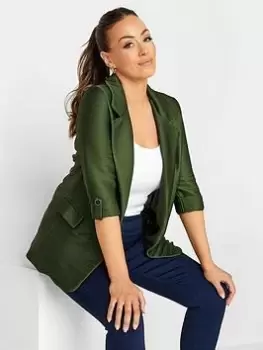 M&Co Edge To Edge Blazer Jacket, Green, Size 14, Women