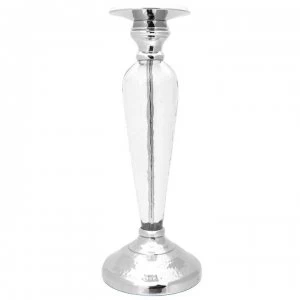 Hotel Collection Hotel Glass Candlestk 00 - Clear & Silver