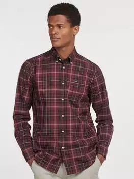 Barbour Wetherham Tailored Shirt, Red, Size S, Men