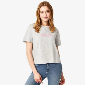 Jack Wills Milsom Boxy T-Shirt - Grey Marl