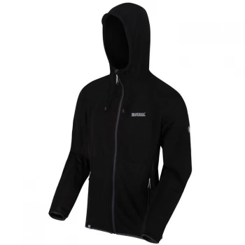 Regatta Terota Full Zip Ribbed Fleece Hoddie - Black