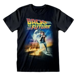 Back To The Future - Poster Large Unisex Small T-Shirt - Black