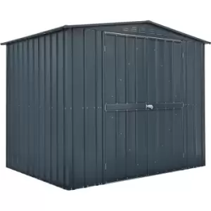 8x6 Double Hinged Door Apex Metal Shed - Anthracite Grey - Anthracite Grey - Lotus