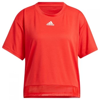 adidas Heat. Rdy T Shirt Ladies - Vivid Red