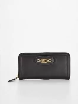 Lauren By Ralph Lauren Oval Zip Continental Wallet - Black