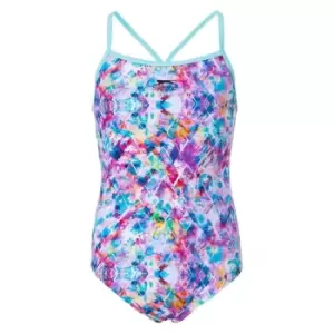 Slazenger Mesh Back Swimsuit Junior Girls - Pink