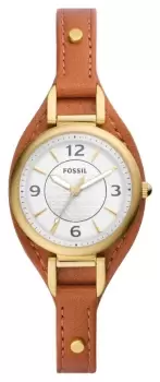 Fossil ES5215 Womens Carlie White Dial Brown Eco- Watch