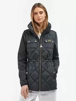 Barbour International San Jorge Quilted Sweat - Black, Size 8, Women