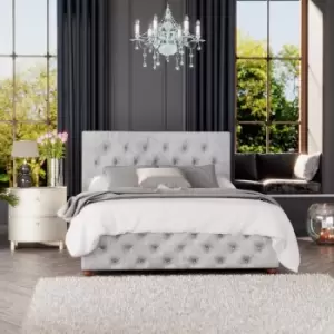 Laurence Llewelyn-Bowen Laurence Llewelyn Bowen Luna Ottoman Storage Bed Mirazzi Velvet Silver King