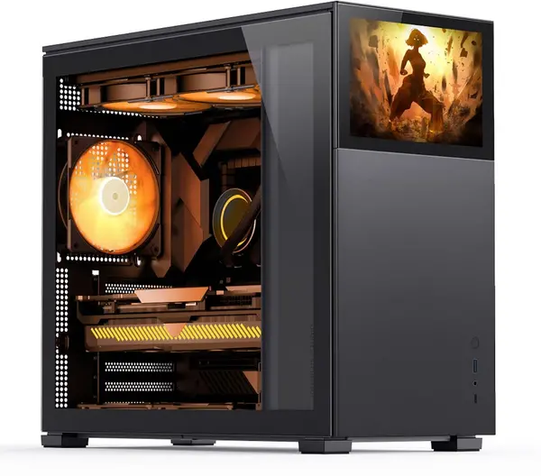 Jonsbo D41 Standard Screen ATX PC Case - Black, Tempered Glass