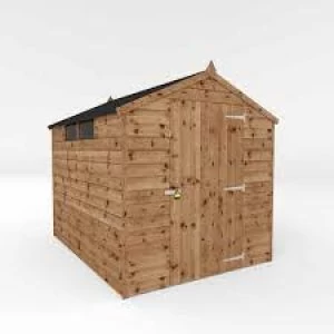 Mercia Garden Products Mercia 8 x 6ft Pressure Treated Shiplap Security Apex Shed Wood