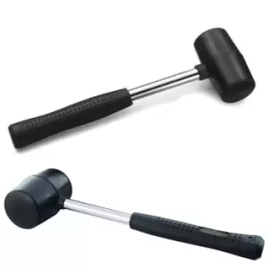 Rubber Windbreak Mallet with metal shaft