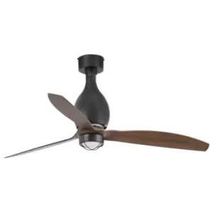 Faro MINI ETERFAN LED Matt Black, Wood Ceiling Fan with DC Motor, 3000K