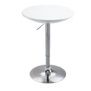 Homcom Painted Top Bistro Table Adjustable Swivel Counter White