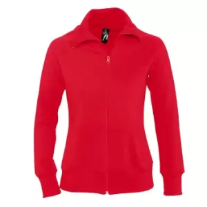 SOLS Womens/Ladies Soda Full Zip Active Sweat Jacket (S) (Red)