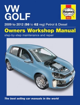 VW Golf Petrol & Diesel 2009 - 2012 5633A HAYNES