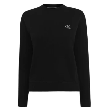 Calvin Klein Jeans Embroidered Logo Sweatshirt - BAE Black