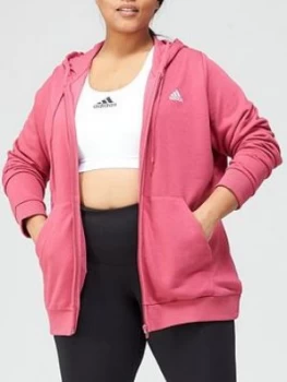 Adidas Plus Linear Full Zip Hoodie - Pink