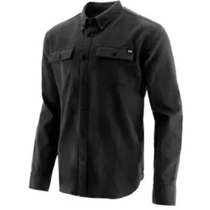 Caterpillar Mens Button Up Long Sleeve Shirt (M) (Black)