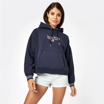 Jack Wills Stella Boxy Hoodie - Navy