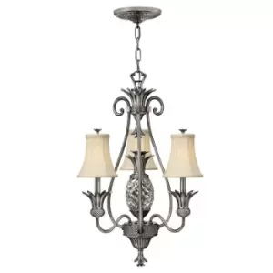 4 Bulb Chandelier LIght Polished Antique Nickel LED E14 60W