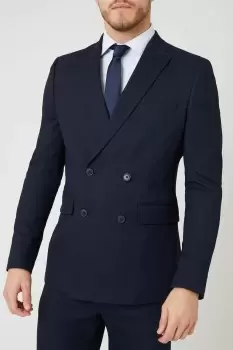 Mens Skinny Fit Db Navy Fine Stripe Suit Jacket