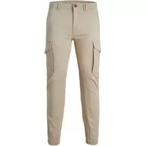 Jack and Jones Paul Flake Slim Stretch Cuffed Cargo Pants Junior - Beige