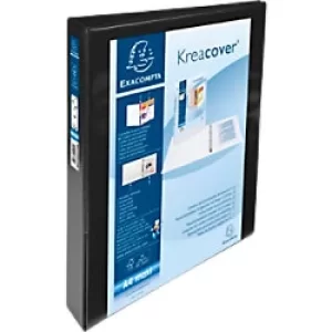 Exacompta Presentation Ring Binder Polypropylene A4+ 4 ring 30 mm Black Pack of 10