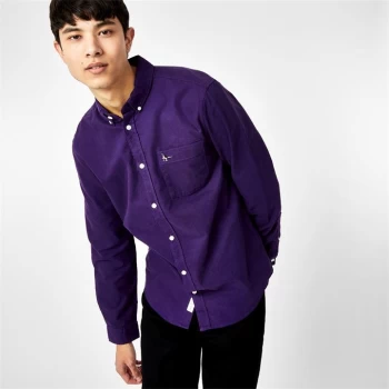 Jack Wills Wadsworth Plain Oxford Shirt - Plum