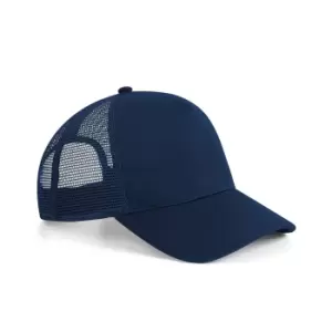 Beechfield Microknit Snapback Trucker Cap (One Size) (French Navy)