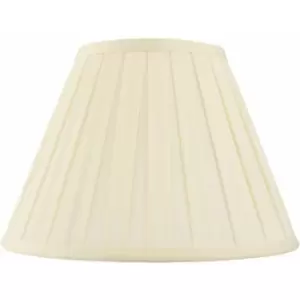 Loops - 10' Tapered Drum Lamp Shade Cream Box Pleated Fabric Cover Classic & Elegant